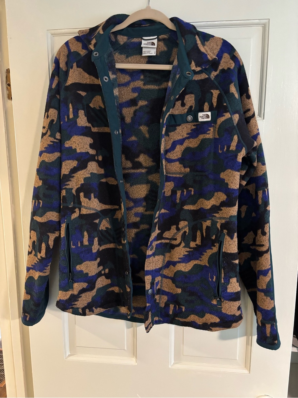 The North Face Jacket in Blue & Tan Camo
